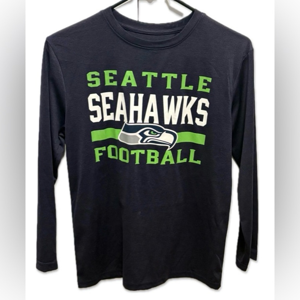 Lot of 2x [NFL] Seattle Seahawks NFL Casual Heather Shirts Tops Youth Kids M/L - Picture 8 of 10
